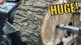 The Beast Unleashed: Mastering Woodturning Endgrain on a Massive Log