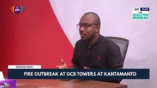 Fire outbreak at GCB Towers in Kantamanto