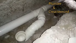 HOW TO INSTALL PVC PIPE WASHROOM  DRAIN  LINE