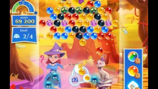 Bubble Witch Saga 2 Level 1639 with no booster & 2 bubbles left
