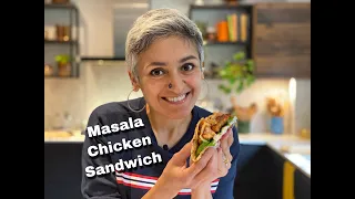 MASALA CHICKEN | Quick and easy masala chicken sandwich | Food with Chetna