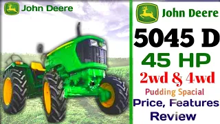 Latest John Deere 5045d 4wd tractor | 45hp tractor Price Features Full Review Hindi 8x00.18 Front