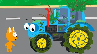 Котенок и автомойка - Липкая жижа 🚜 Мультфильм для детей