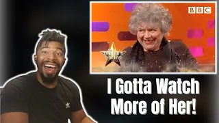 AMERICAN REACTS TO We love Miriam Margolyes' BRUTAL HONESTY 💕 The Graham Norton Show - BBC