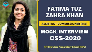 CSS Interview Preparation with CSPs | Mock Interview CSS'21 | CSS Academy Islamabad