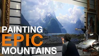 Painting an EPIC Mountain Scene! [ Landscape Painting Techniques in Oils ]