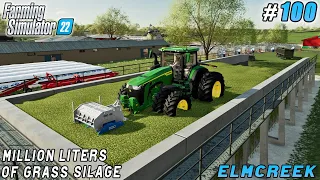 Covering more than million liters of grass silage, buying new harvester | Elmcreek | FS 22 | ep #100