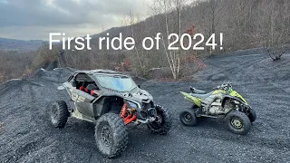 New Years Day Ride 2024 | Can Am x3 Turbo RR | Raptor 700R | Locust Gap FRO