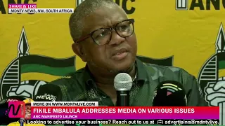 Fikile Mbalula Discusses Urgent Matters with Media