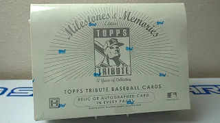 2002 Topps Tribute Milestones and Memories Rare Box Break! Awesome box of old timer Relics and Auto!