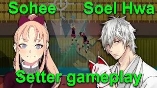 The Spike. Volleyball 3x3. Sohee vs Soel Hwa. I play in the setter position. Setter gameplay