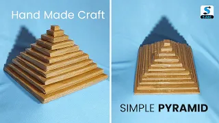 How To Make A Pyramid Using Cardboard? Pyramid Making. Easy Cardboard Craft Ideas.