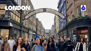 London Winter Walk 🇬🇧 West End, Oxford Circus, SOHO to Chinatown | Central London Walking Tour. HDR