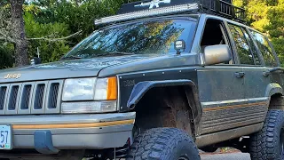 rough country long arm kit on a jeep 1993-1998 jeep grandcherokee