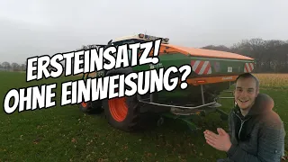 #vlog105 Keine Einweisung, kein Problem! Mein erster Einsatz mit dem Hightech-Düngerstreuer