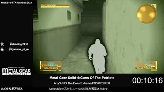Metal Gear Solid 4:Guns Of The Patriots　メタルギアRTAマラソン(Day2)