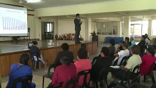 Fijian Attorney-General presents the National Budget 2017 -2018 to teachers.