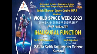 Inauguration Function | ISRO World Space Week 2023 | 06-10-2023