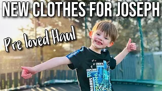 JOSEPH LOVES HIS NEW CLOTHES | Pre loved BOYS clothing haul | Part 1