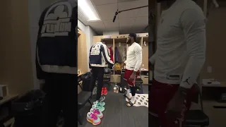 Anthony Davis & LeBron getting ready for NBA All Star game  #nba