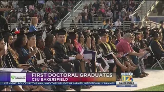 Graduation ceremonies at CSUB for master's and its first doctoral candidates