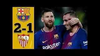 Barcelona vs Sevilla 2-1 - All Goals & Extended Highlights - La Liga 4/11/2017 HD