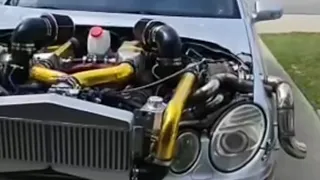 Insane Twinturbo Mercedes E55 AMG W211 Custom Engine Setup Build !