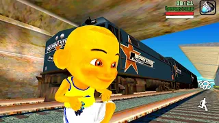 Aksi gil4 Upin bawa kereta api hitam 😂 Oyanio Tv