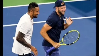 Nick Kyrgio vs. Jack Sock Training #usopen2022 Forehand Backhand