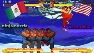 Street Fighter Alpha 2 ➤ ninja nutria (Mexico) vs BeebusMan (Usa) sfa2