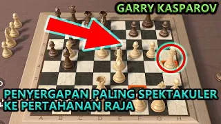 TRIK CATUR PENYERGAPAN PALING SPEKTAKULER KE PERTAHANAN RAJA, KASPAROV VS GRAHAM (Oakham Clock 1997)