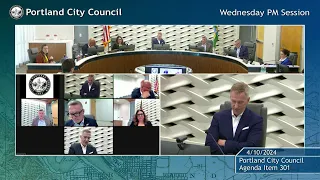 Portland City Council Meeting PM Session 04/10/24