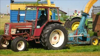 International 674 working a Kidd 346 double chop harvester 2108 Border Counties Vintage Grassmen