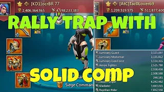 Lords Mobile - Online mythic rally trap vs Emperor account. Can he cap ocrBR MIX rally?