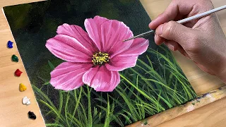 Painting Flower Bloom / Acrylic Painting / Correa Art