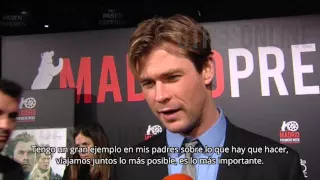 Chris Hemsworth y Elsa Pataky en Madrid en el estreno de "En el corazón del mar"