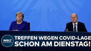 CORONA-LAGE IN DEUTSCHLAND: Ministerpräsidenten treffen sich mit Scholz und Merkel schon am Dienstag