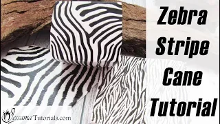 Polymer Clay Cane: Blacks, Whites, Zebra Stripes Tutorial