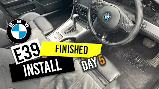 Installing the bmw e39 black interior & Summary | Day 5 | Project Hershel