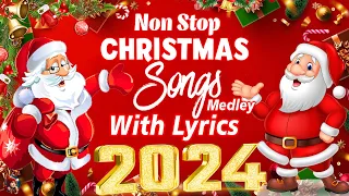 Best Christmas Songs 2024 🎅🏼 Non-stop Christmas Songs Medley with Lyrics 2024 🎄 Merry Christmas 2024