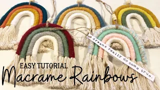The best HOW TO MAKE MACRAME RAINBOWS tutorial on Youtube
