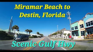 Driving Miramar Beach, FL to Destin, FL on Scenic Gulf Hwy (Scenic Hwy 98). ASMR