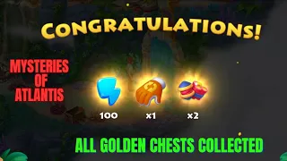 TOWNSHIP!! Mysteries of Atlantis | All Golden Chests Collected