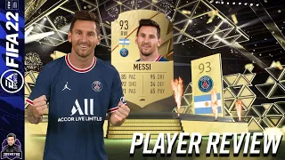 THE GOAT IN FIFA 22? 93 LIONEL MESSI PLAYER REVIEW! FIFA 22 ULTIMATE TEAM