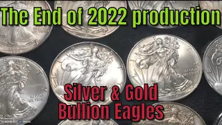 Expected stop date of US Mint production for Silver & Gold Bullion Eagles.  Any Numismatic value?