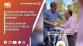 NGFEDERAL  -  ZDERO ENTREGÓ UNA BICICLETA AL JUBILADO ROBADO