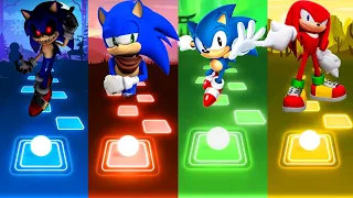 Sonic Exe Vs Sonic Boom Vs Sonic Origins Vs Knuckles Tiles Hop EDM Rush