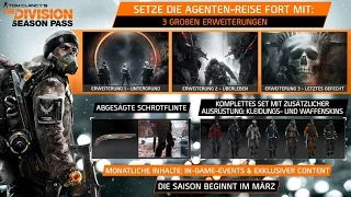 The Division - Season Pass Information, Includes DLC, Sawed Off Shotgun, Outfits, Bonus Events