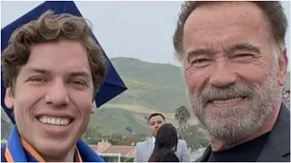 Arnold Schwarzenegger attends lookalike son’s graduation