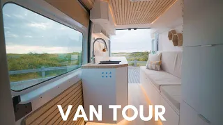 VAN TOUR | MINIMAL, MODERN OPEN CONCEPT CAMPER Van For Full-time Van life | PROMASTER STEALTH CAMPER